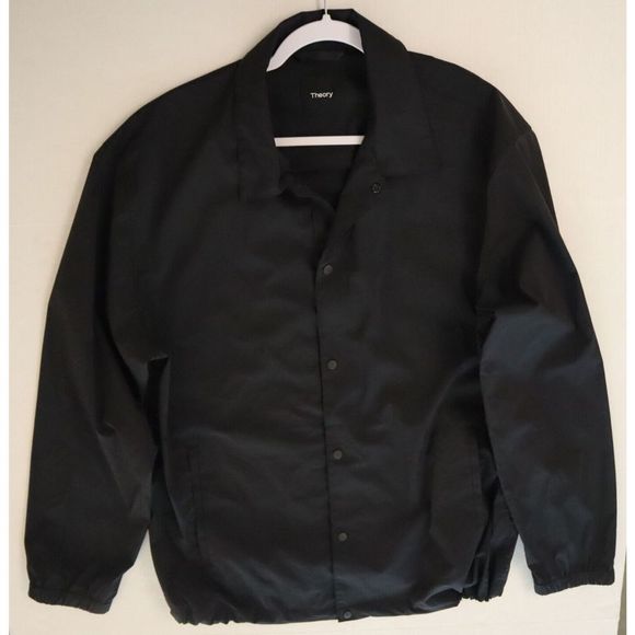 Theory M0577403 Men's Sz XL Black Nylon Blend City Coach Jacket $345 - Picture 5 of 12